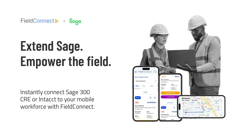FieldConnect presentation slide, 1 of 3