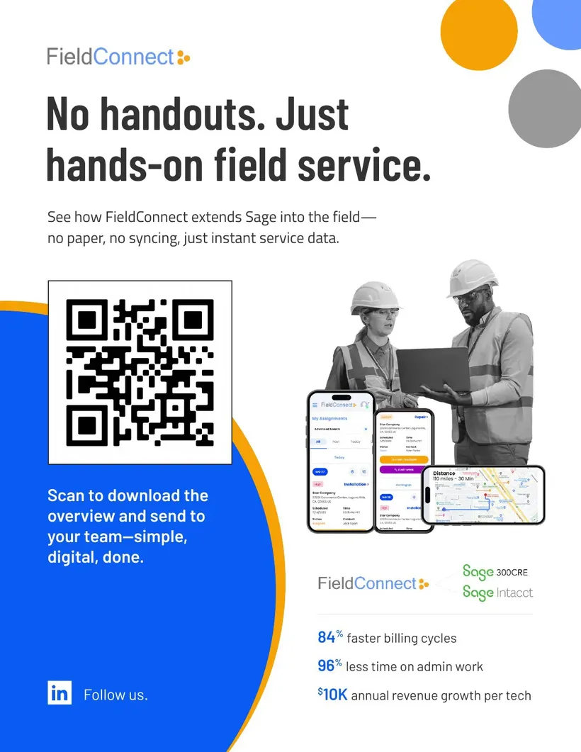 FieldConnect trade show flyer, 3 of 3