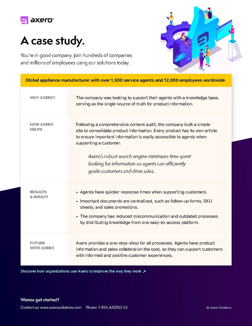 Axero one-pager, 3 of 9