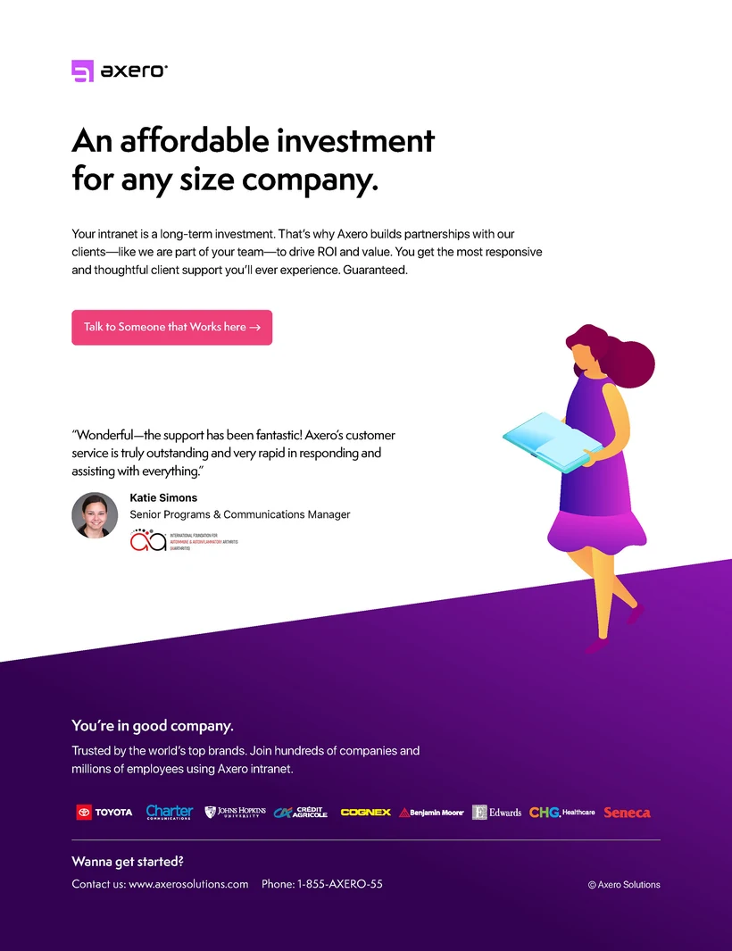 Axero one-pager, 8 of 9