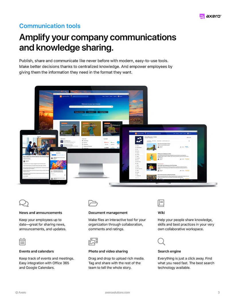 Axero proposal page, 4 of 12