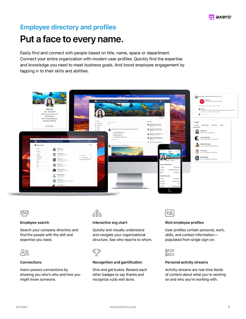 Axero proposal page, 6 of 12