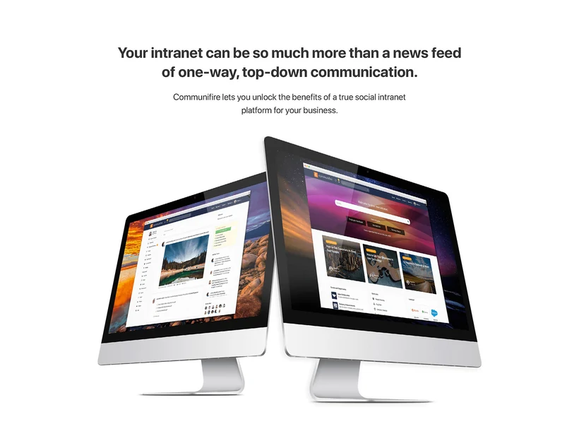 Axero product overview page, 2 of 15