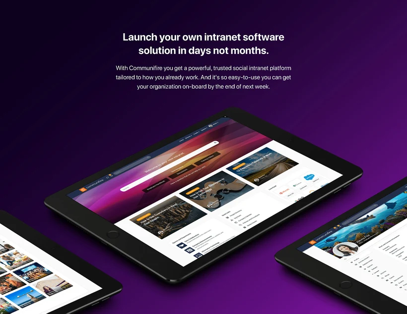 Axero product overview page, 4 of 15