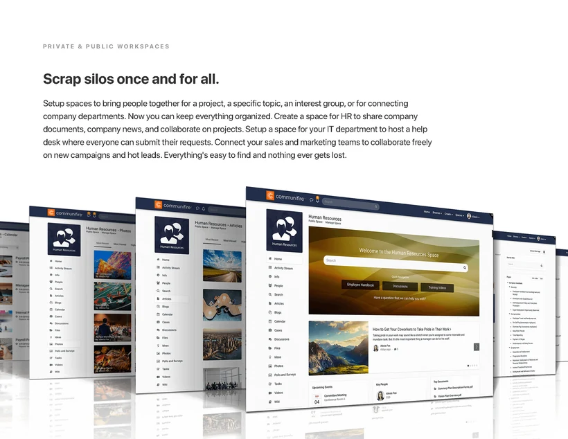 Axero product overview page, 12 of 15