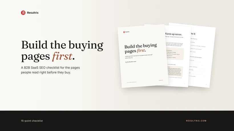 Build the Buying Pages First cover