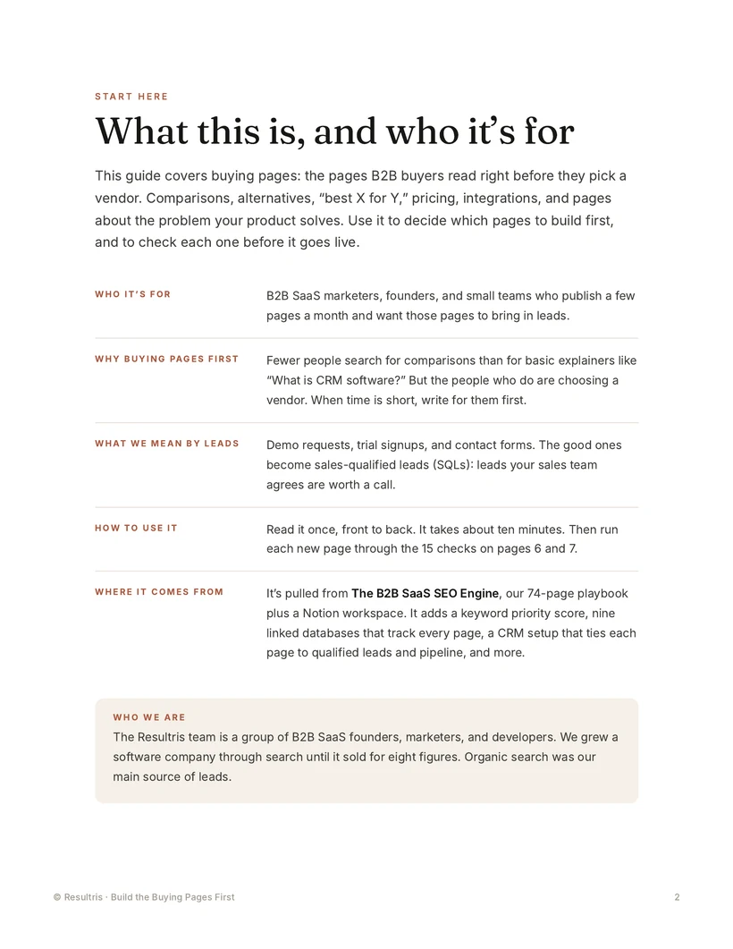 Build the Buying Pages First page, 2 of 4