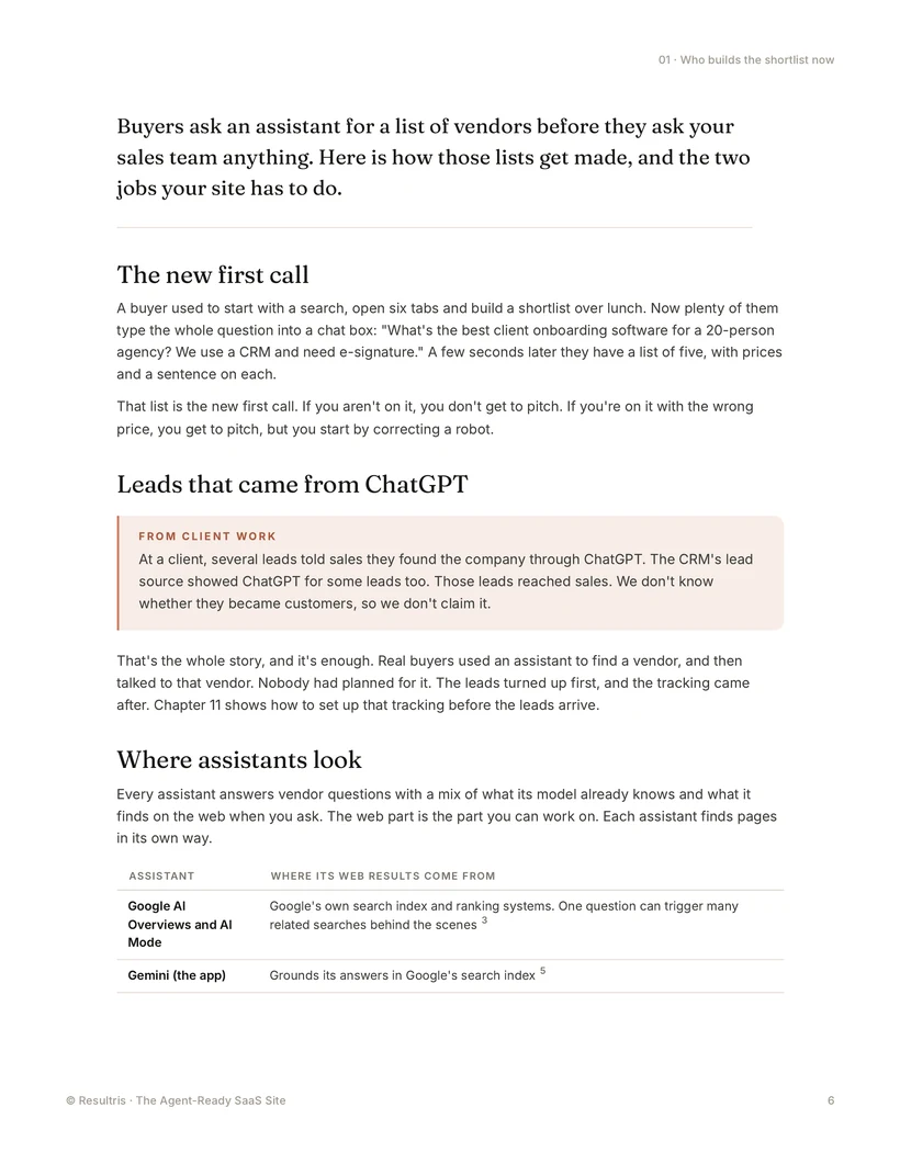 The Agent-Ready SaaS Site, page, 6 of 9