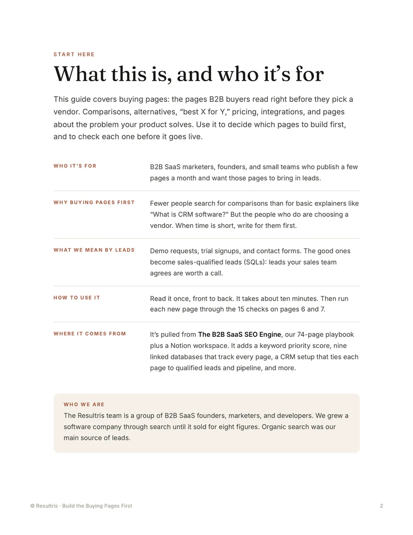 Build the Buying Pages First, page, 2 of 3
